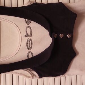 Bebe white and black t-shirt